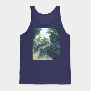 bridge over the river - traditional watercolour painting Tank Top